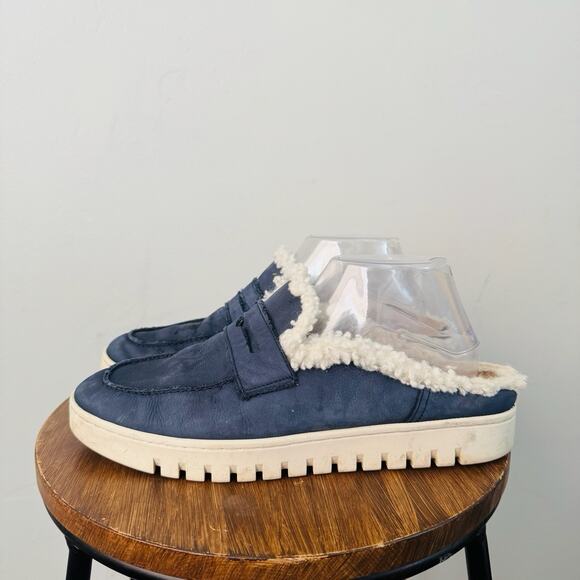 Vionic Blue Fur Lined Uptown Mule Women’s Size 9 - Picture 1 of 11